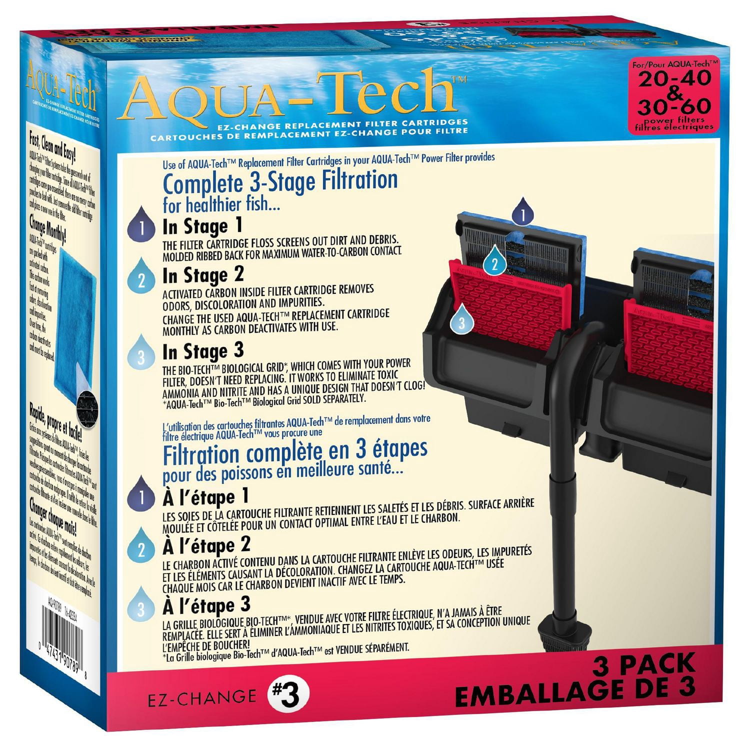 Aqua-Tech 20-60 Cartouche de Filtre Emballage de 3