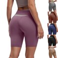 thumbnail image 1 of CFLVAEK Knee Length Leggings for Women Plus Size Stretch High Waisted Capri Legging Colour Block Print Tummy Control Yoga Pants Blue M, 1 of 10