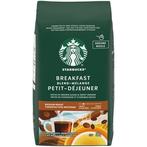 STARBUCKS Petit-déjeuner Mélange moyenne Roast Ground Sac à café