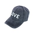 thumbnail image 2 of David & Young  Chenille Love Lettered Baseball Cap Hat (Women's), 2 of 2