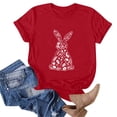 thumbnail image 5 of Tauxra Hauts d'Été à Manches Courtes pour Femmes, T-Shirts à Col Rond pour Femmes, Blouse T-Shirt Décontractée à Imprimé de Pâques, 5 of 5