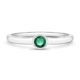 thumbnail image 1 of 925 Sterling Silver Simulated Emerald Birthstone CZ Ring For Pre-Teens Size 5, 1 of 4