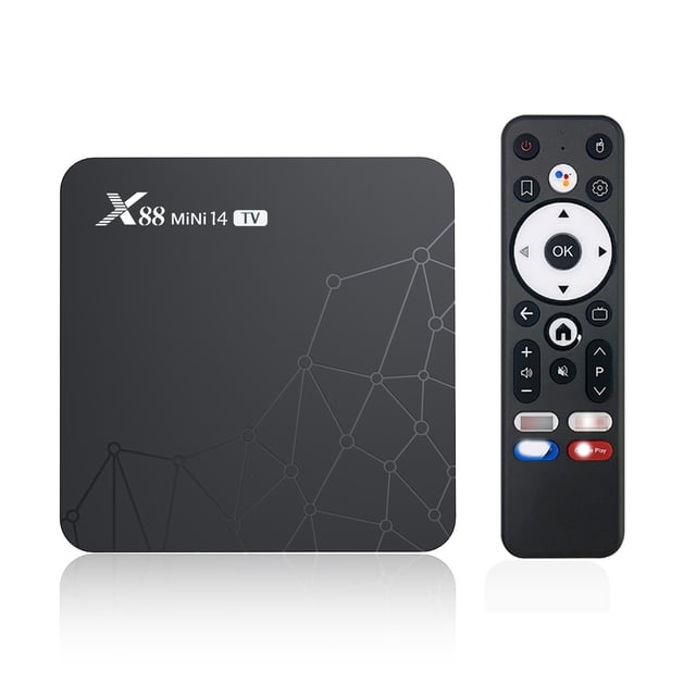 R69 Android 14.0 TV BOX avec 2 Go de RAM, 16 Go de ROM, Wi-Fi 6, Prise en Charge 4K, USB 3.0 et Bluetooth 5.0. Ce Lecteur Multimédia en Continu Noir Est Assorti à une Télécommande, Idéal pour le Divertissement à Domicile Intelligent et le Partage de Contenu Sans Effort.