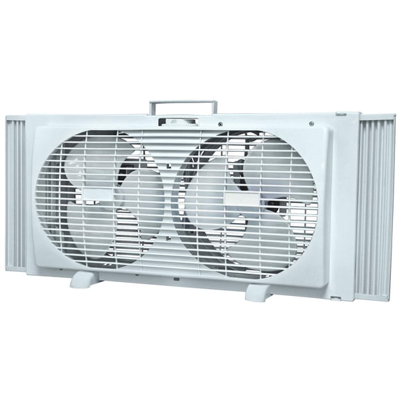 UNIWARE 9" Portable Twin Window Fan w/ 2 Speed Dial Control w/ETL