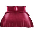 thumbnail image 1 of Unique Bargains Satin Duvet Cover Set 3 Piece and Pillow Sham Set, 1 of 8