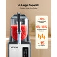 thumbnail image 4 of VEVOR Slushie Machine, 4L/135oz No Ice Needed Slushy Machine for Home, Frozen Drink Maker with Single Tank, Margarita Machine with Self-Cleaning, for Frozen Margaritas, 4 of 9