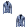 thumbnail image 1 of Maytalsory Stylish And Professional Suit Jackets For Timeless And Classic Style Slim Fit blue 3XL 2Set, 1 of 6