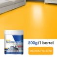 thumbnail image 2 of Btomtd Household Floor Paint Three In One Epoxy Floor Paint Cement Floor Water-based High Solid Wearresistant Resin Southeast Floor Paint 500ml, yellow, 2 of 3