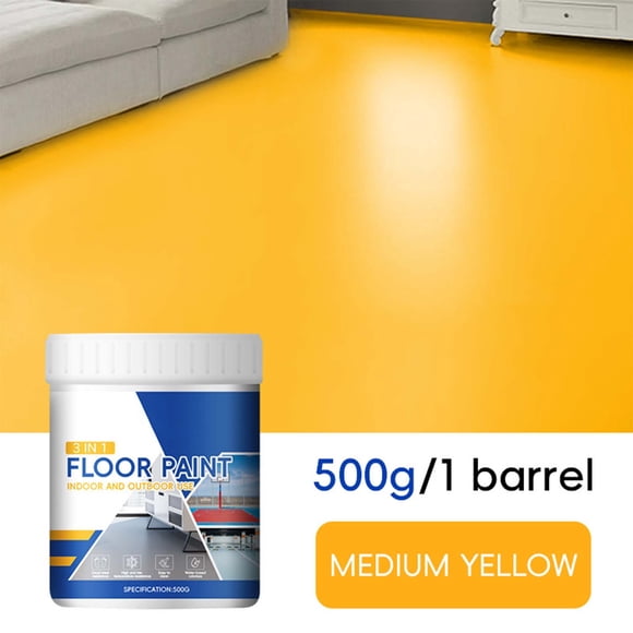 JZCHUNTOY 500G 3 in 1 Household Floor Paint, Water Based Wear Resistant Floor Coating, Non-Toxic Quick Drying Floor Renovation Paint, Scratch Resistant Coat for Wood, Tile and Cement Floors