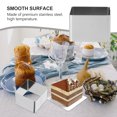 thumbnail image 4 of Miangastore Square Mousse Mold Stainless Steel Cake Ring Mousse Cutter Cake Mold Dessert Ring Pastry Mould Baking Tool (Silver 4 Inch), 4 of 8
