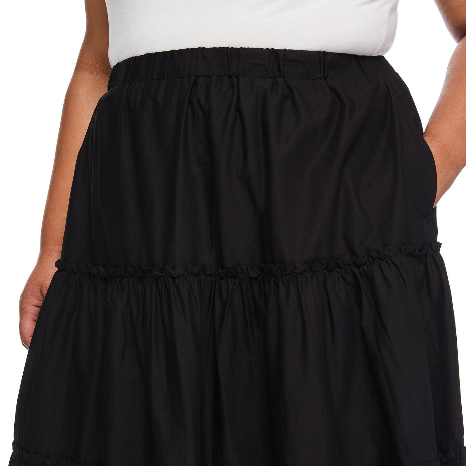Lane Bryant Women's Plus Tiered Maxi Skirt