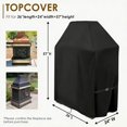 thumbnail image 2 of Waterproof Fireplace Cover for Outdoor Wood Burning Fire Pits with Reinforced Top Edge and Wind-Secure Bottom Drawstring (600D), 2 of 5