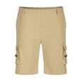 thumbnail image 5 of Plebaso Summer Mens Cargo Shorts Elastic Waist Drawstring Work Outdoor Shorts Lightweight Hiking Shorts, 5 of 5
