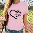 thumbnail image 1 of EGNMCR T-Shirts pour Femmes Filles Grande Taille Imprimé Tournesol Manches Courtes T-Shirt Blouse Tops, 1 of 7