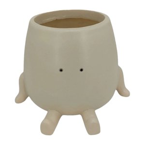 Jierger Face Planter Pot Funny Toilette Pots Cute Resin Fleur Tête Planters Pots Succulents pour les plantes d'intérieur extérieur Planter salle de bain unique avec trou de drainage