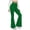 Green2, variant on Yuyuzo Yoga Pants Womens High Waist Bell Bottom Elastic Slim Fitting Sports Yoga Leggings Solid Color Trousers