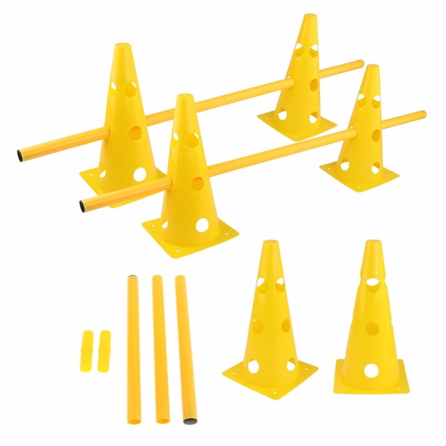 Siruishop Dog Agility Hurdle Cone Set Equipment for Exercise Jumps Competition 23CM
