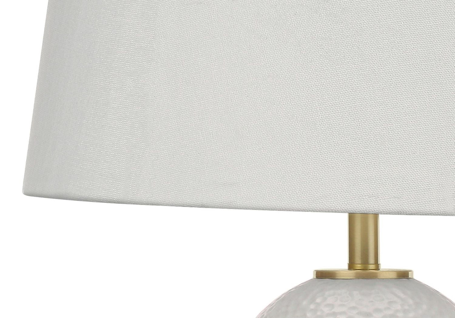 Monarch Specialties Lighting, 26"h, Table Lamp, White Ceramic, Ivory / Cream Shade, Transitional
