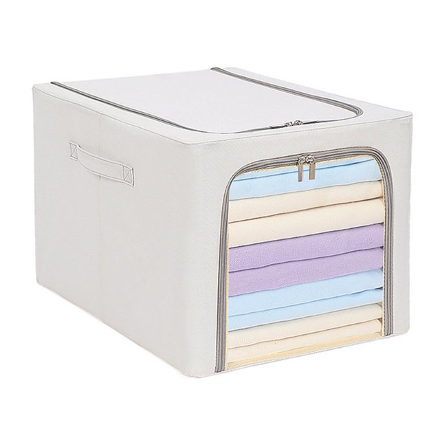 Clothes Stackable Storage Bins Visible Organizer Storage Containers for Comforters Bedding and Toys