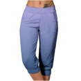 thumbnail image 1 of Yuyuzo Womens Capri Pants High Waisted Drawstring Sweatpants Running Gym Cropped Trousers with Pockets, 1 of 6