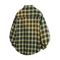 thumbnail image 3 of MeetoTime Long Sleeve Checked Shirts for Men Plaid Printed Lapel Button-Down Shirt Jacket, 3 of 3