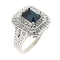 thumbnail image 1 of Quintessential Sterling Silver Women's White Crystal Ring, 1 of 2