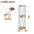 thumbnail image 2 of Mango Steam Pluvian Soakstone Simple Metal Umbrella Holder For Living Room or Entryway, Tall Silver, 2 of 2