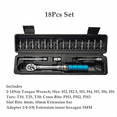 thumbnail image 4 of Torque Wrench for Bicycle and Motorcycle, 1/4 2-15Nm MINI Torque Accuracy Repair Tool with 3/8Inch Adapter,Extension, 4 of 7