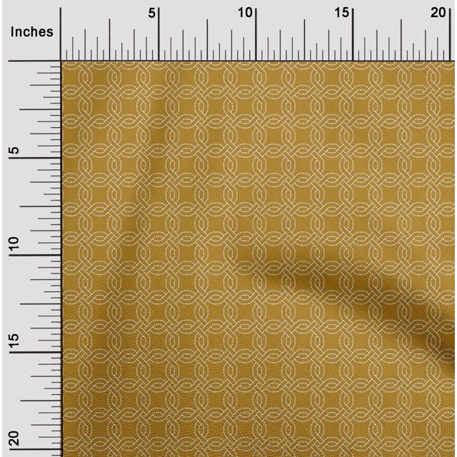 oneOone Viscose Chiffon Fabric Shapes Geometric Sashiko Print Fabric BTY 42 Inch Wide