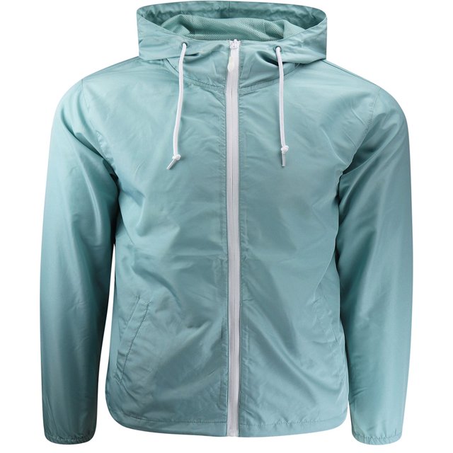 ShirtBANC Men‘s Windbreaker Jacket Hooded Lightweight Water Resistant Raincoat