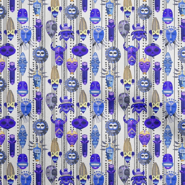 oneOone Viscose Jersey Medium Blue Fabric African Sewing Craft Projects Fabric Prints by Yard 60 Inch Wide