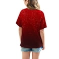 thumbnail image 4 of DecSea Girls Short Sleeve T shirt Kids Summer Oversized Gradient Crew Neck Tops Casual Basic Tee 5-14Years, 4 of 8
