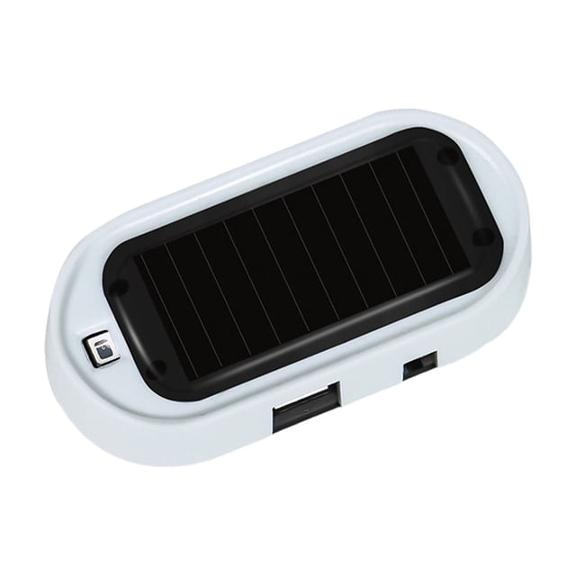 Car Solar-Powered Dummy Alarm Light | Red Blue LED Security Flicker | Solar USB Rechargeable Anti-Theft Simulator | Vehicle Safety Theft Deterrent Alarm System