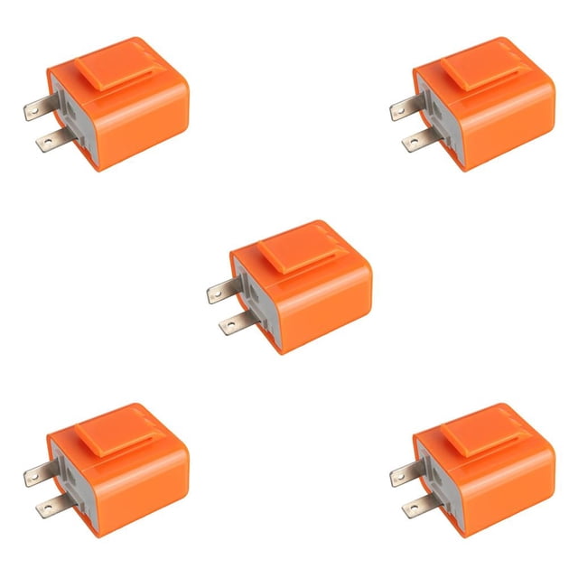 Redempat Clignotants LED pour Moto, Accessoire Carré Réglable, Indicateur de Signal, Clignotant pour Moto, Pièces Haute Puissance Orange 1pcs 5Set