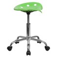 thumbnail image 3 of Vibrant Apple Green Tractor Seat and Chrome Stool, 3 of 9