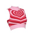 thumbnail image 3 of Women's Print Knitted Sleeveless Crop Tank Tops Y2K Color Block Vest, 3 of 10