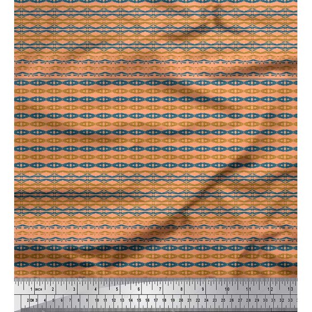 Soimoi Tissu en Velours Filigrane Damassé Imprimé 1 Yard 58 Pouces de Large