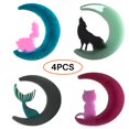 thumbnail image 4 of mmirethe 4PCS Epoxy Liquid Moon Girl Fishtail Wolf Cat Molds for DIY Hand-Craft Crystal Epoxy Jewelry, 4 of 6