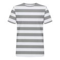 thumbnail image 4 of T-shirts Surdimensionnés pour Hommes à Rayures Imprimées, T-Shirt Graphique Décontracté Ample à Manches Courtes, Col Ras du Cou, 4 of 4