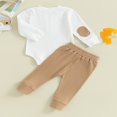 thumbnail image 4 of Baby Boys Pants Set  Long Sleeve Contrast Color Romper with Pants, 4 of 8