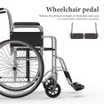 thumbnail image 3 of KONTONTY Foldable Black Wheelchair Legrest for Patient 1 Pair with Thicker Design, 3 of 8