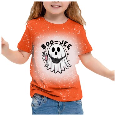 PMVFHDE T-Shirts Graphiques pour Filles T-Shirts pour Filles T-Shirts d'Été pour Filles T-Shirts pour Filles Hauts pour Fille Enfants Mignon Imprimé Col Rond Manches Courtes T-Shirt Décontracté Haut Rouge Brique, 4-5 Ans
