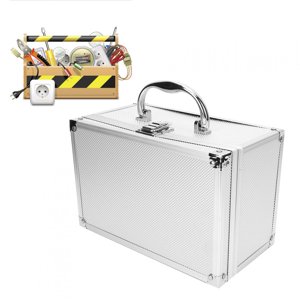 230x150x125mm Boîte à outils en alliage d'aluminium Étui d'affichage portatif Instrumentation Boîte à outil Boîte de rangement en acier inoxydable Organisateur