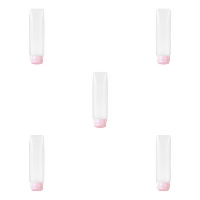 QualitChoice Travel Bottle Portable Shower Gel Dispensing Container Refillable Leakproof Dispenser Tube Household Organizer 50ML Pink 5Set