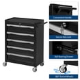 thumbnail image 4 of QinaQin 5-Drawer Rolling Tool Chest, Keyed Lock, Large Capacity, Black, 4 of 7