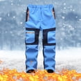 thumbnail image 2 of TopLLC Pantalon de Ski de Neige pour Enfants Imperméable Pantalon de Randonnée Extérieur Chaud Doublé en Molleton, 2 of 8