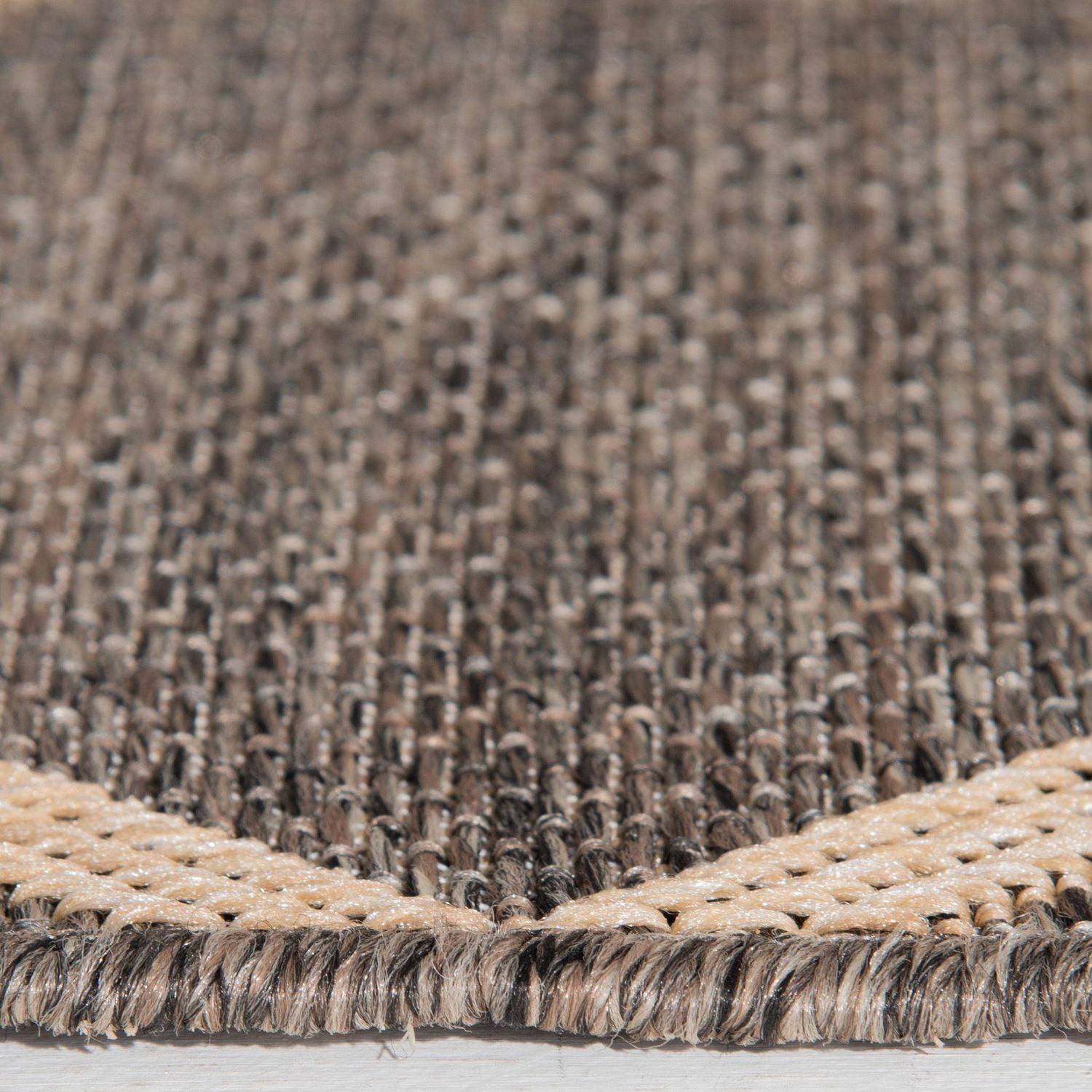 Smithleighs Brown and Cream Woven Area Rug