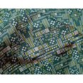 thumbnail image 4 of oneOone Silk Tabby Fabric Stripe & Square Geometric Print Sewing Fabric BTY 42 Inch Wide, 4 of 4