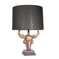 thumbnail image 1 of Sagebrook Home Polyresin 27" Ox Skull Table Lamp, Bronze, 1 of 1