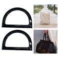thumbnail image 4 of serony 2Pcs Women Purse Handles Belt Replacement DIY Handmade for Tote Purse Making black D shape, 4 of 9